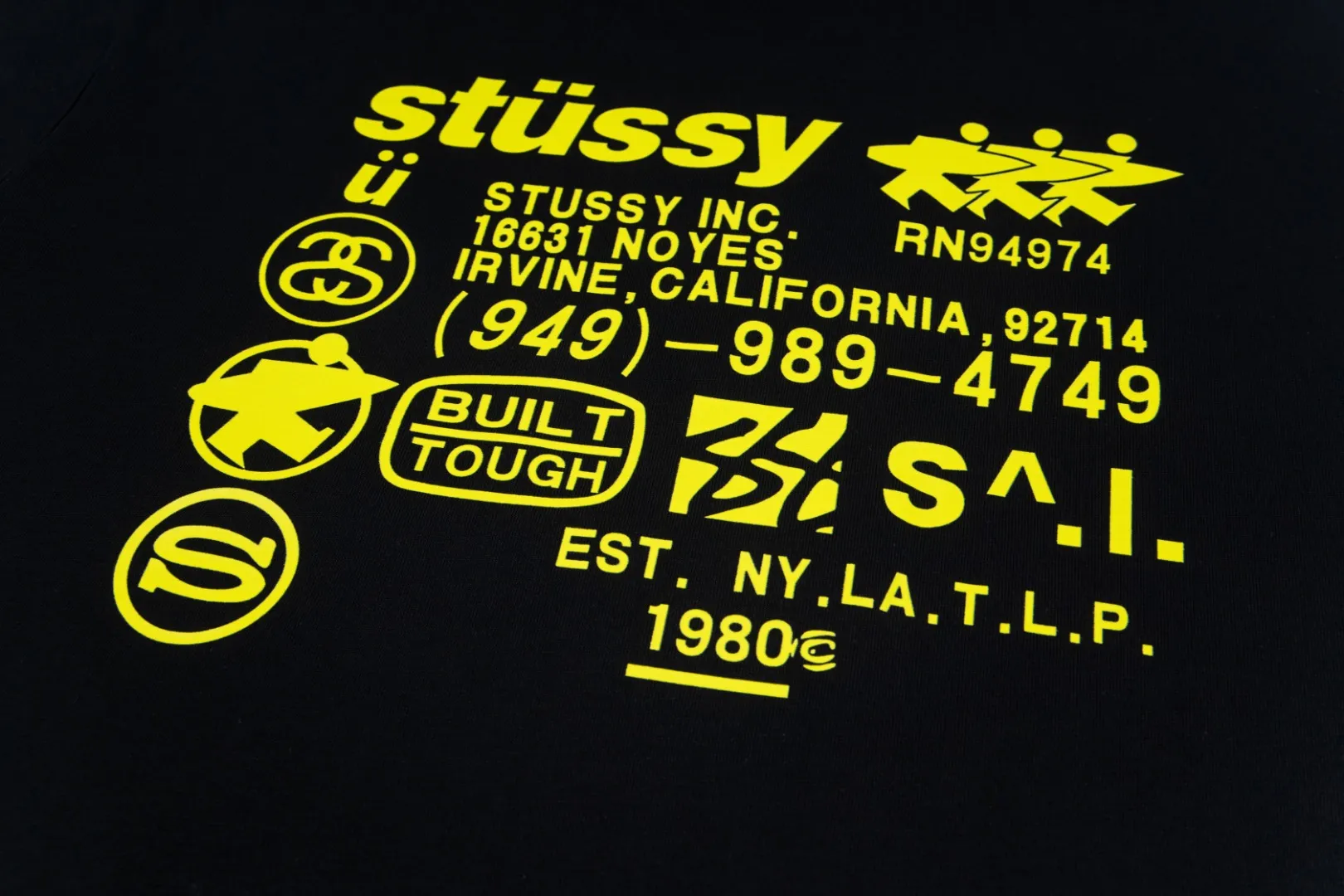 🔥 032# P55 （In Stock ） Stussy DNA TEE PIGMENT DYED logo T Same Style ：Black White Size：S M L XL ： 260 ：